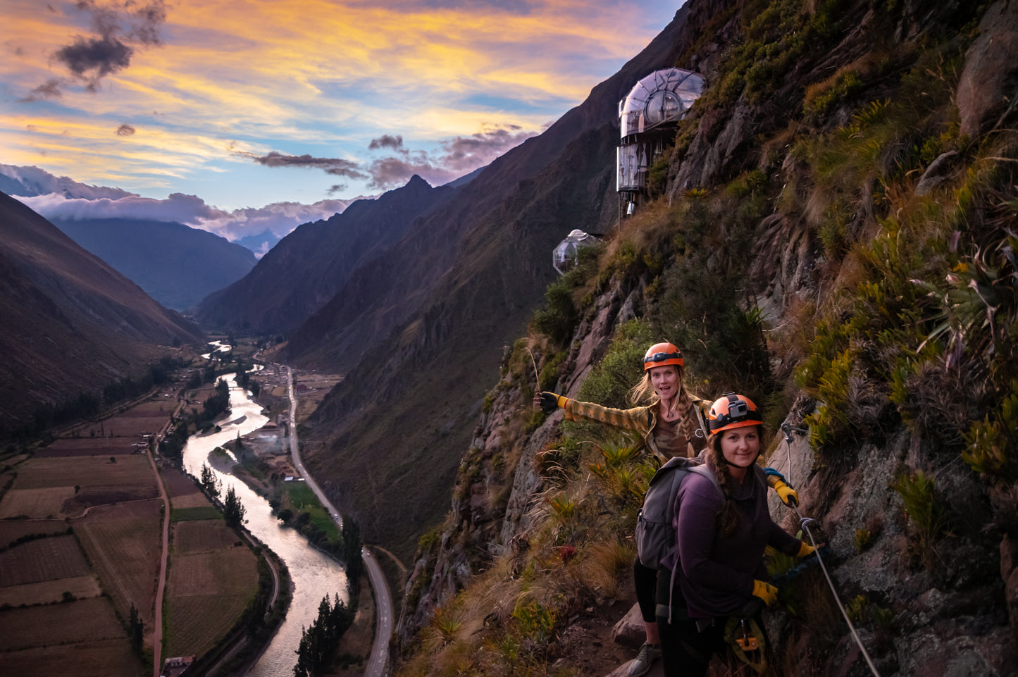 Sleep in a hanging glass pod above Cusco's Sacred Valley