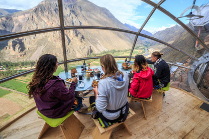 Sleep in a hanging glass pod above Cusco's Sacred Valley