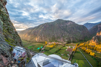 Sleep in a hanging glass pod above Cusco's Sacred Valley