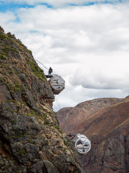 Sleep in a hanging glass pod above Cusco's Sacred Valley